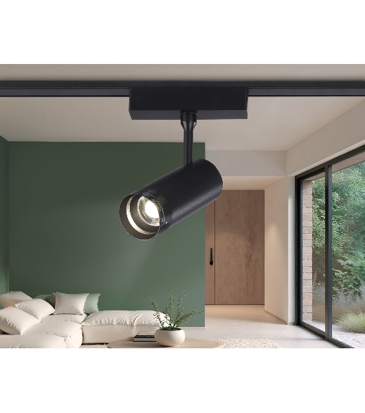 Светильник трековый светодиодный GV1571 BK черный IP20 10W 4200K 48V 15-51° D55*185