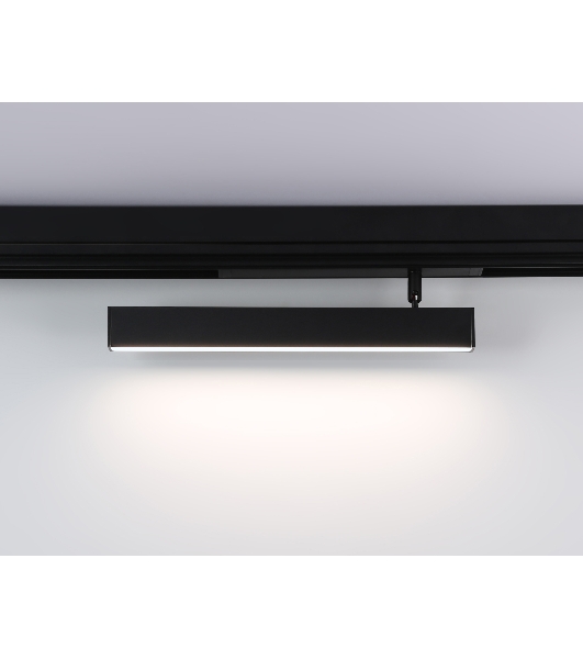 Управляемый светодиодный светильник для шинопровода Magnetic Ambrella light GL1332 BK черный IP20 18W 3000K-6400K 220V 120° 342*25*112 (Без ПДУ)