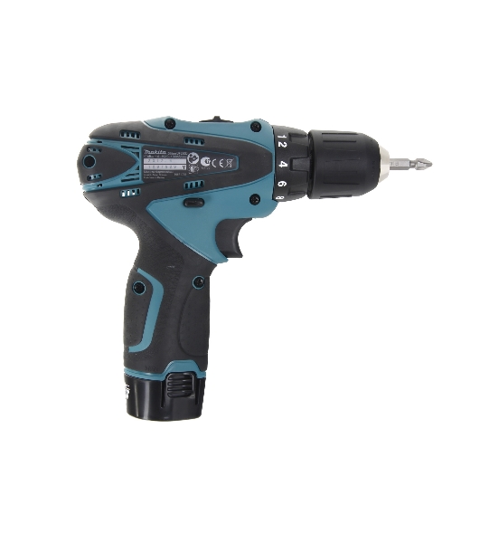 Дрель-шуруповерт Makita DF330DWE, 10,8 В, 1,3 Ач, 24 Нм, щеточный