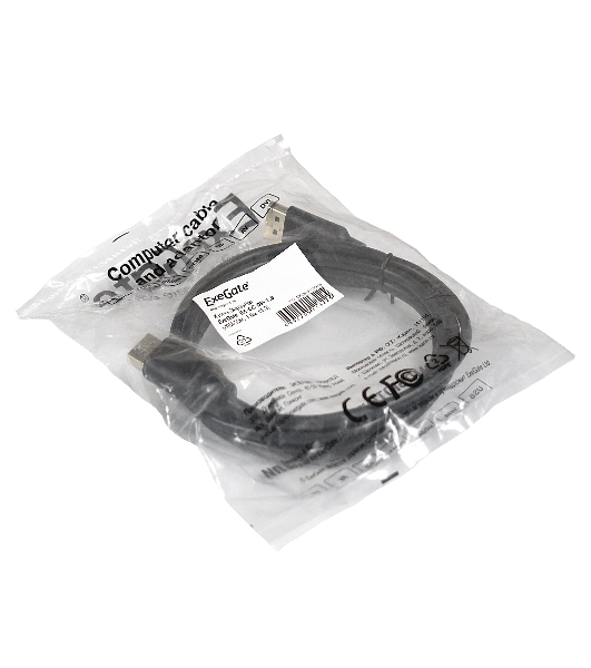 Кабель ExeGate EX284911RUS DisplayPort (20M-20M) 1.0м ExeGate EX-CC-DP-1.0 v1.2, позол. контакты