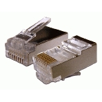 Коннектор Lanmaster RJ45 STP 8P8C, универсальный, для толстого кабеля, cat.6, 100 шт., фото2
