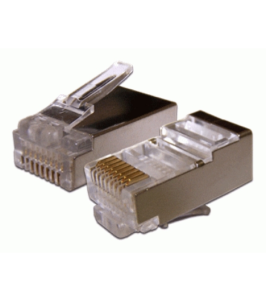 Коннектор Lanmaster RJ45 STP 8P8C, универсальный, для толстого кабеля, cat.6, 100 шт.