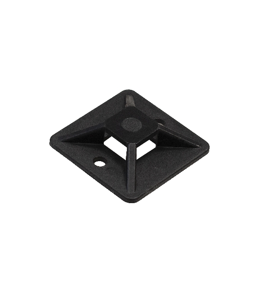 Самоклеющаяся площадка для крепления стяжек ExeGate EX293146RUS STM3030B-100 (30х30 мм, halogen free, -40°C - +85°C, черная, 100 шт)