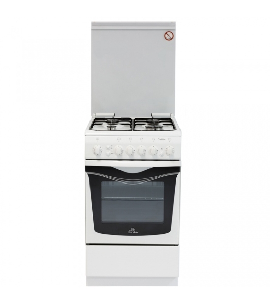Плита комбинированная De Luxe 506040.00ГЭ (КР) ЧР белый, конфорок 4 шт, духовка 54 л, 50 см x 85 см x 60 см