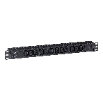 Блок розеток горизонтальный ExeGate ServerPro PDU-19H007 Al-12C13-C20, 19', 1U, Алюминий, 12 IEC 320 C13, С20, черный, фото 1