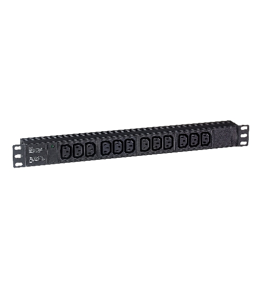 Блок розеток горизонтальный ExeGate ServerPro PDU-19H007 Al-12C13-C20, 19', 1U, Алюминий, 12 IEC 320 C13, С20, черный