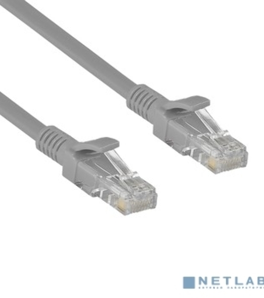 Патч-корд ExeGate UTP-RJ45-RJ45-C6-CU-0,5M-GY, UTP, cat.6, 0.5м, медь, серый