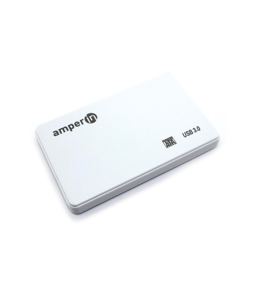 Корпус для жесткого диска Amperin AM25U3PW 2,5', USB 3.0, пластиковый, белый 5 шт