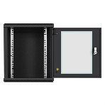 Шкаф телекоммуникационный 10' настенный 9U ExeGate EC-WM-9U.280.G.BLACK (10”, 9U, 350x280x420mm (ШхГхВ), передняя дверь закаленное стекло, пыле- и влагозащита IP23, черный RAL 9004), фото8
