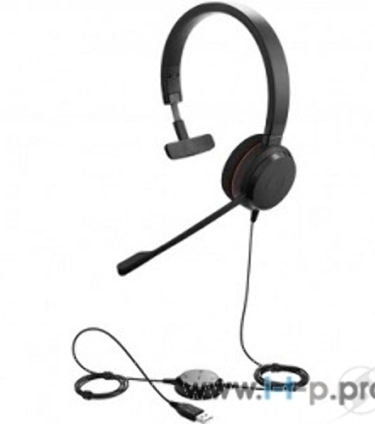 Гарнитура Jabra Evolve 20 MS Mono чёрный, проводная