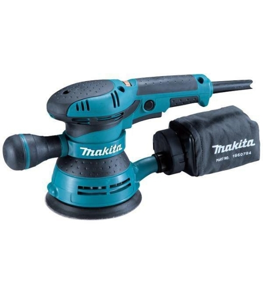 Эксцентриковая шлифовальная машина Makita BO5041 ЭШМ,300Вт,ф125мм,4000-12000об\м,ампл-2.8мм,1.4кг,кор,п\сборник,доп.рукоятка