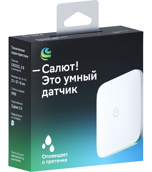 Датчик протечки Sber SBDV-00154 белый