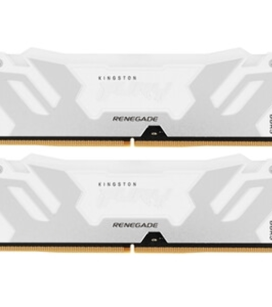 Оперативная память Kingston Fury Renegade, DDR5, 64Gb (2x32Gb), 6400MHz, CL32, DIMM, радиатор, RGB, белый