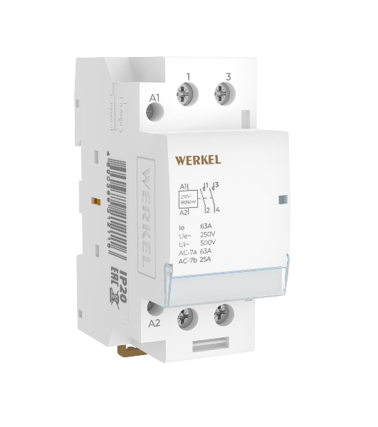 Контактор модульный Werkel 63 A 2NO (2 мод.) W942M63O