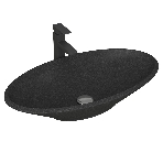 Раковина накладная кварцевая BAU Nimb 70, черный металлик с донным клапаном , хром + смеситель Hotel Still, черный, фото5