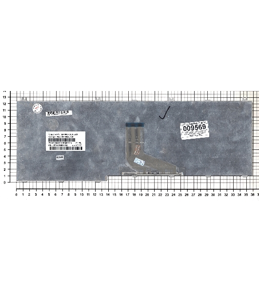 Клавиатура для ноутбука Toshiba Satellite P205-S6237 серебристая (шлейф по центру)