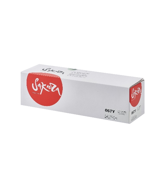 Картридж лазерный Sakura 067Y (5099C002) для Canon i-SENSYS LBP631/LBP633/MF651/MF655/MF657, желтый, 1300к. (чип без счетчика копий)