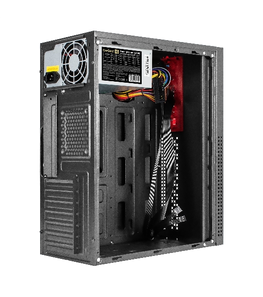Компьютерный корпус Miditower ExeGate AA-443-AA350 (ATX, AA350 8 см, 2хUSB+HD Audio, черный)