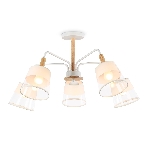 Светильник Ambrella light TR4738/5 WH/LW белый/светлое дерево E27/5 max 40W D760*350, фото7