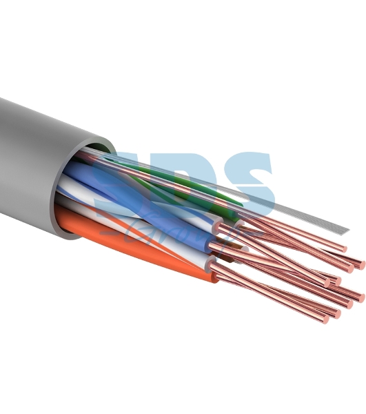 Кабель UTP PROconnect 4PR 24AWG, CU (медь), CAT5E, 100 МГц, PVC, серый, бухта 100 м