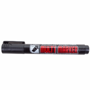Маркер перманентный Crown 'Multi Marker Chisel' 5 мм, черный, скошенный