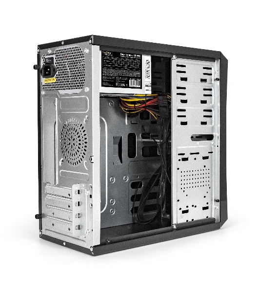 Компьютерный корпус Minitower ExeGate BA-202-UNS500 (mATX, БП UNS500 с вент. 12см, 2хUSB, аудио, черный)