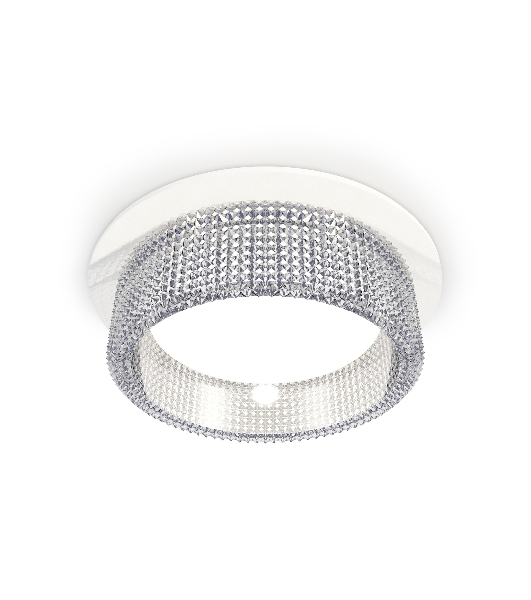 Комплект встраиваемого светильника Ambrella light XC8050030 SWH/CL белый песок/прозрачный GX53 (C8050, N8480)
