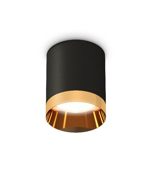 Светильник Ambrella Light XS6302024 SBK/PYG черный песок/золото желтое полированное MR16 GU5.3 (C6302, N6134)