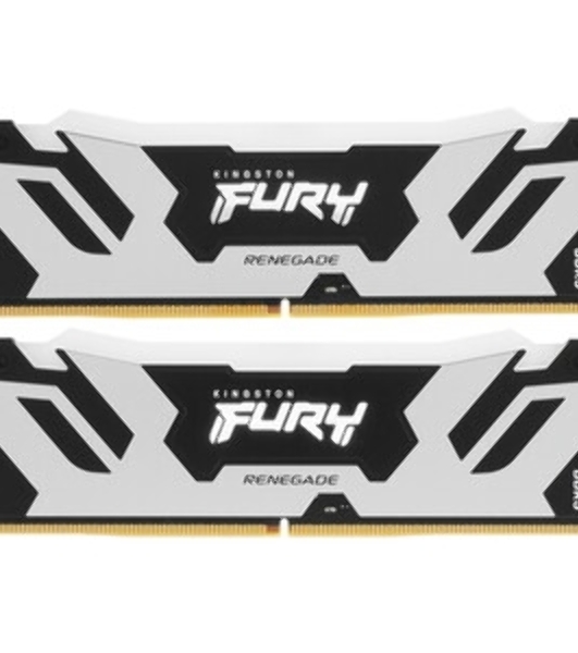 Оперативная память Kingston Fury Renegade, DDR5, 64Gb (2x32Gb), 6400MHz, CL32, радиатор, белый