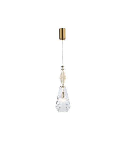 Светильник Ambrella light LH53181 BS/CL латунь/прозрачный E14 max 40W D140*1950