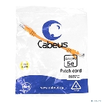 Шнур коммутационный Cabeus, Cat.5e, неэкр., U/UTP, RJ45/RJ45, PVC, AWG24, 0.15м, оранжевый, фото 1