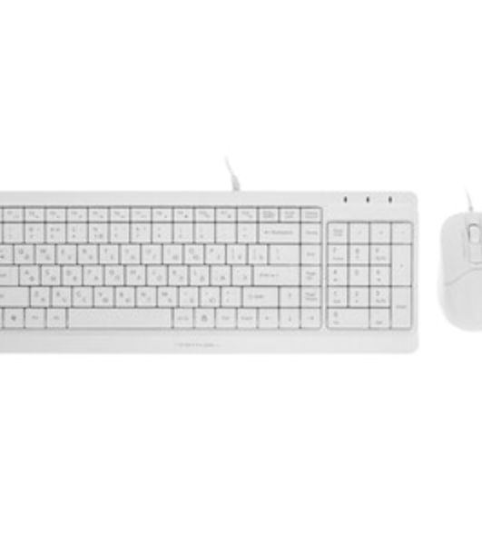 Комплект клавиатура+мышь A4Tech FStyler F1512 проводной, USB, 1200 DPI, белый