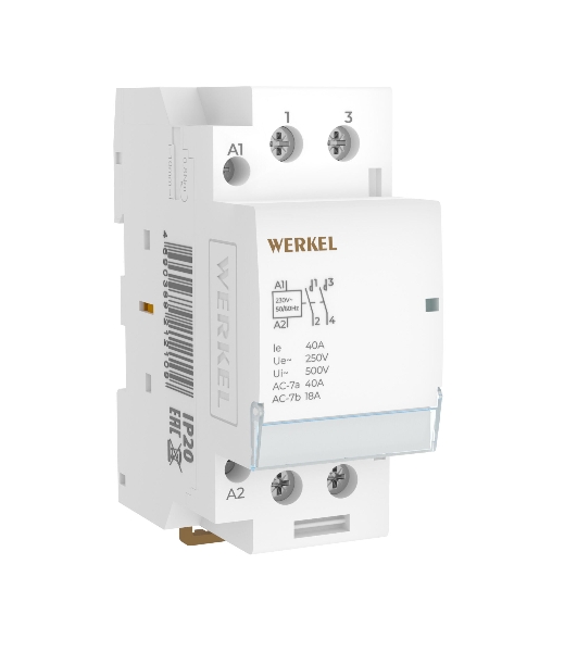 Контактор модульный Werkel 40 A 2NO (2 мод.) W942M40O
