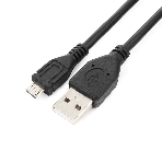 Кабель USB 2.0 Pro Gembird/Cablexpert AM/microBM 5P, 0.3м, экран, черный, пакет, фото3