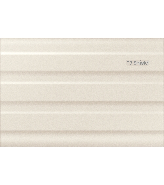 Внешний SSD Samsung T7 Shield, 2TB, USB 3.2 Gen 2 Type-C, R/W 1050/1000, бежевый
