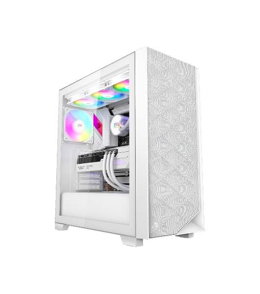 Компьютерный корпус PCCooler C3D510 WH ARGb, Tempered Glass Full Tower, White, TG, 0.7 SPCC, 3x120мм ARGb E-ATX, ATX, mATX, mITX 170/390/410мм 2x2.5', 2x3.5', 7xPCI 2xUSB-A 3.0 454.8x220x490.6мм