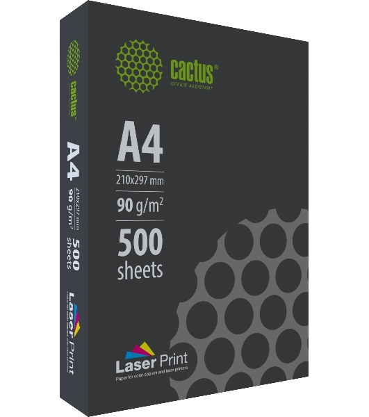 Бумага Cactus CS-LPA490500 A4/90г/м2/500л./белый для лазерной печати
