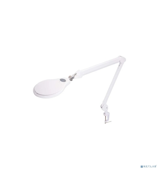 Лупа на струбцине Rexant, круглая, 5D, с подсветкой 72 SMD, сенсорный регулятор яркости, белая