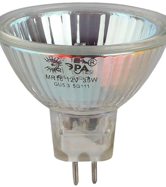 Лампа галогенная ЭРА GU5.3-JCDR (MR16)-75W-230V-CL GU5.3 75Вт софит теплый белый свет