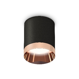 Светильник Ambrella Light XS6302025 SBK/PPG черный песок/золото розовое полированное MR16 GU5.3 (C6302, N6135)