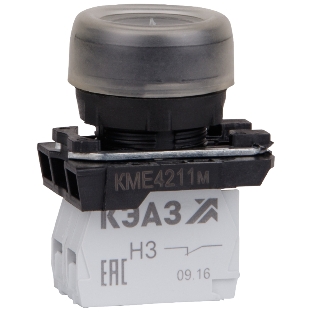Кнопка КМЕ 4211м 1но+1нз цилиндр IP65 черный КЭАЗ 248243