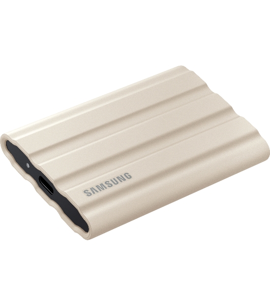 Внешний SSD Samsung T7 Shield, 2TB, USB 3.2 Gen 2 Type-C, R/W 1050/1000, бежевый