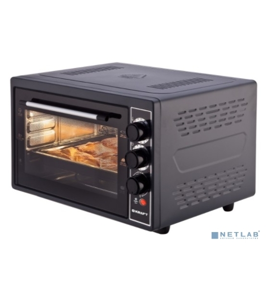 Мини-печь Kraft KF-MO3804RKBL черный Мощность 1500(Вт),Объем 38(Л)