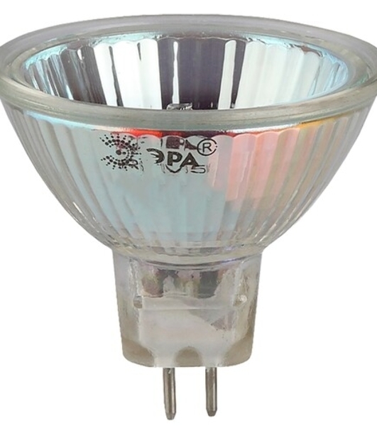 Лампа галогенная ЭРА GU5.3-MR16-50W-12V-Cl(10/200/6000)