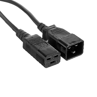 Кабель питания (UPS) ExeGate Power EC20-5P (С19->С20) VDE-250V-3*1.5-СU, 16А, черный, 5м
