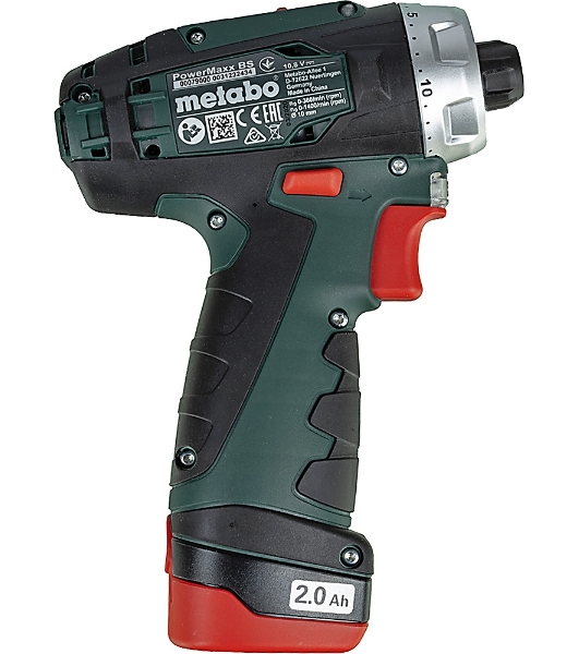 Дрель-шуруповерт Metabo PowerMaxx BS, 12 В, 2 Ач, 34 Нм, щеточный