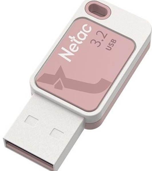 Флешка USB Netac UA31 (NT03UA31N-064G-20PK), 64Gb, USB 2.0, R/W 110/45, розовый/белый
