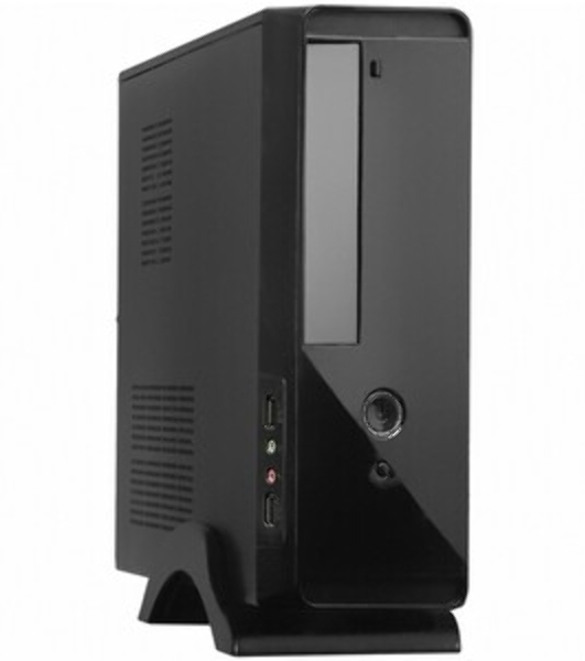 Компьютерный корпус MiniITX ExeGate MI-209 Black, miniITX/mATX, (M350, 80мм), 2хUSB, Audio
