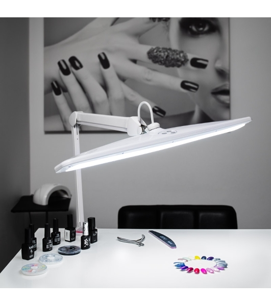 Лампа настольная бестеневая Rexant, струбцина, 'ECO light', 84 SMD LED, сенсорный диммер, белая