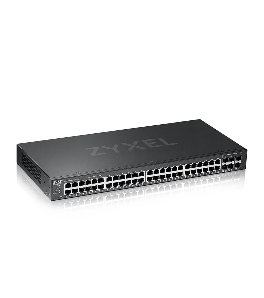 Коммутатор гибридный L2 Zyxel NebulaFlex Pro GS2210-50, rack 19', 44xGE, 4 комбо-порта (SFP/RJ-45), 2xSFP, автономное/облачное управление
